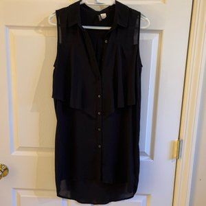 Divided by H&M Black Tunic Blouse Women's Size 6